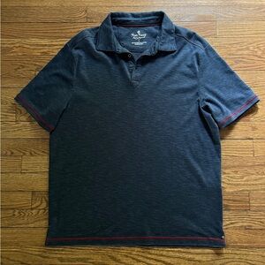 Nat Nast Men's Dark Blue Polo Shirt with Red Accents